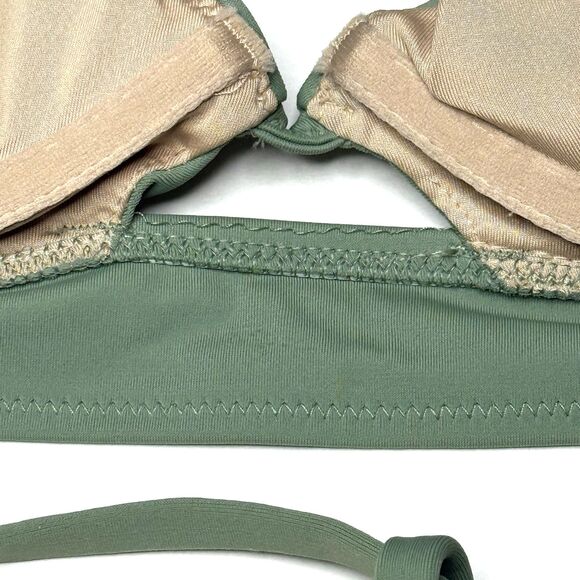 Shade & Shore Longline Keyhole Cut Out Bikini Top Wasabi Green Size 34B New! - Picture 7 of 10